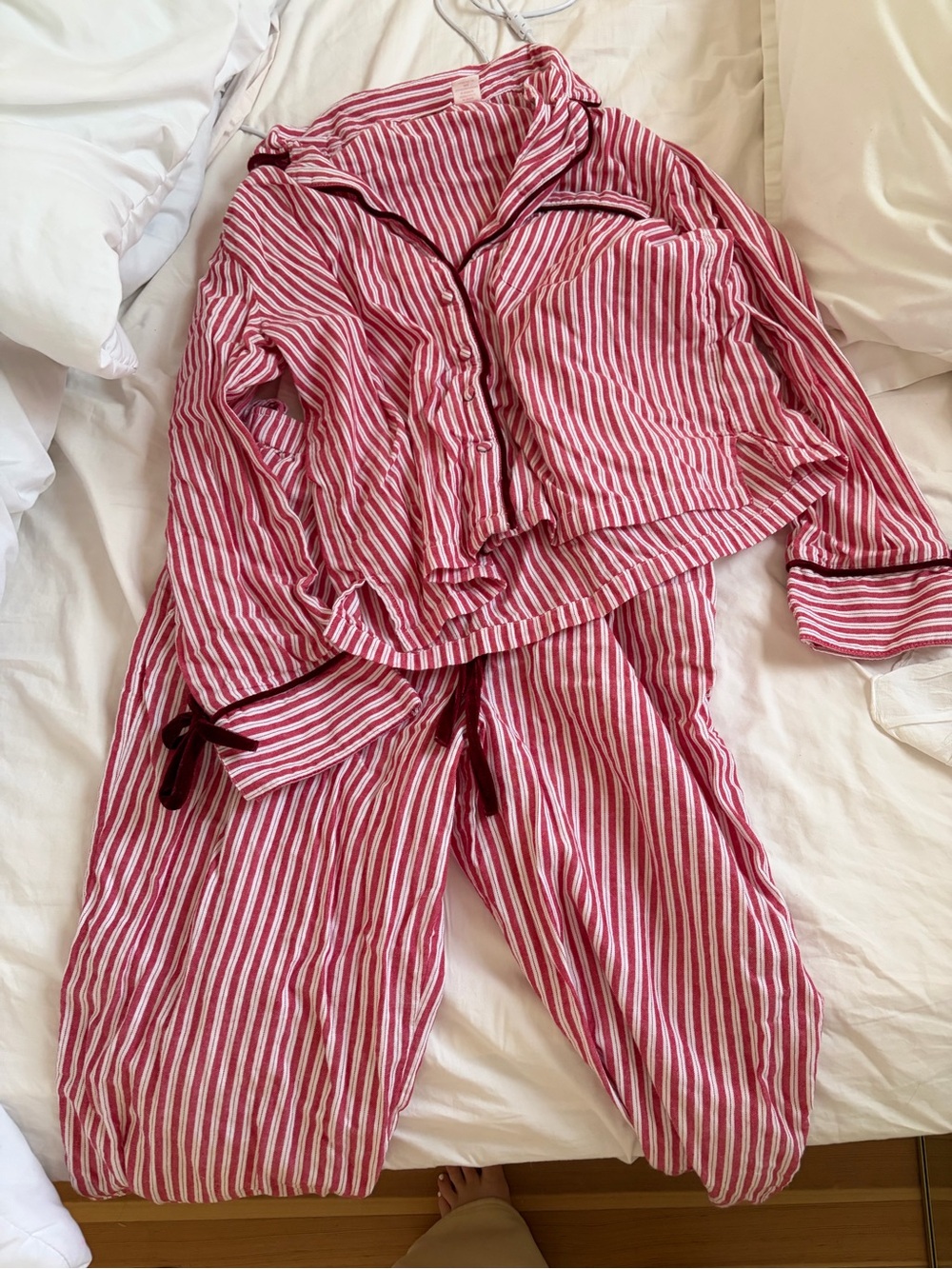 Marshalls Red and White Striped Women’s Pajama Set